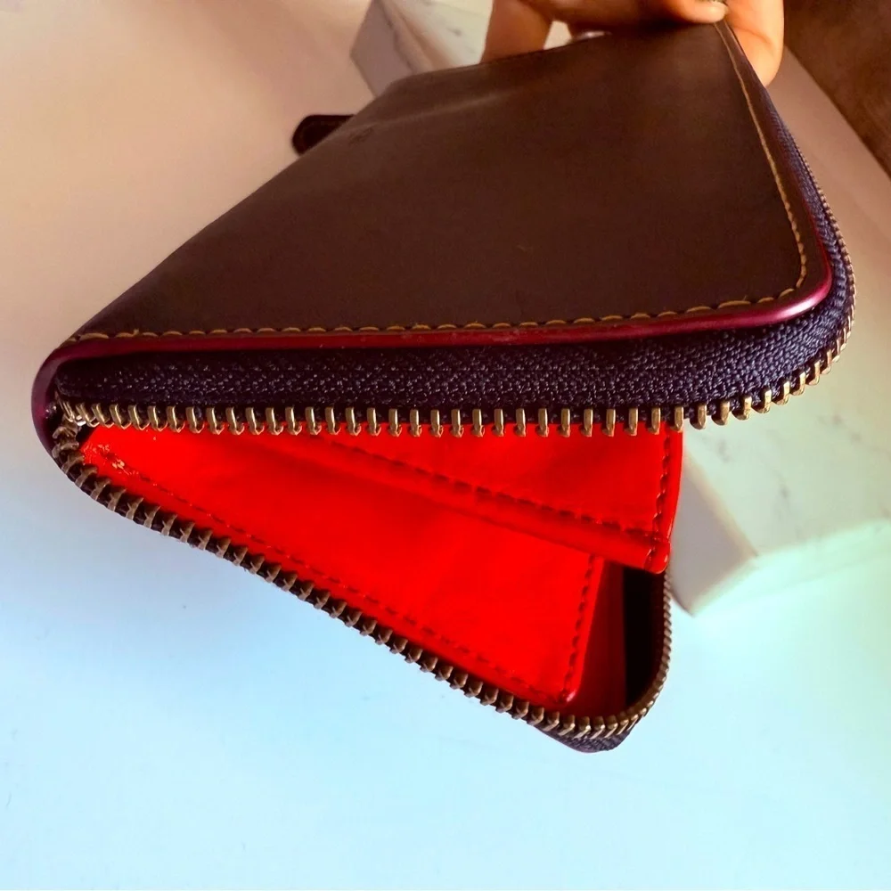 NWT Coach x Disney Mickey Mouse Essential Accordion Large Leather Zip Wallet